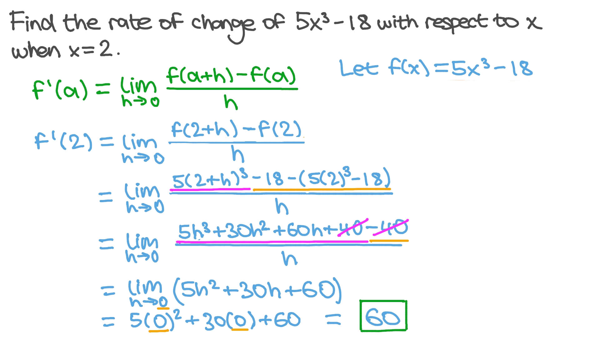 Question Video: Finding and Evaluating the Rate of Change of ...