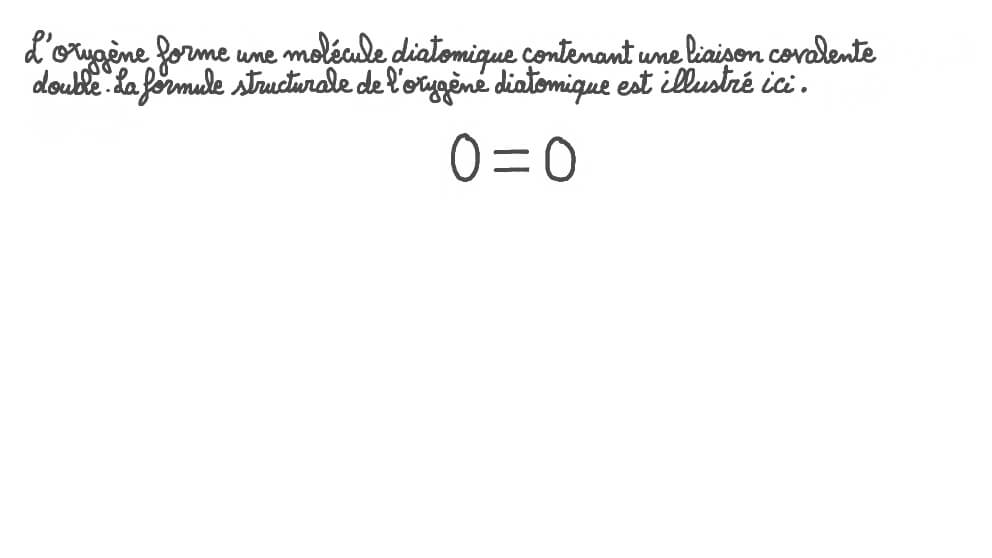 Expliquer la liaison covalente dans l’oxygène