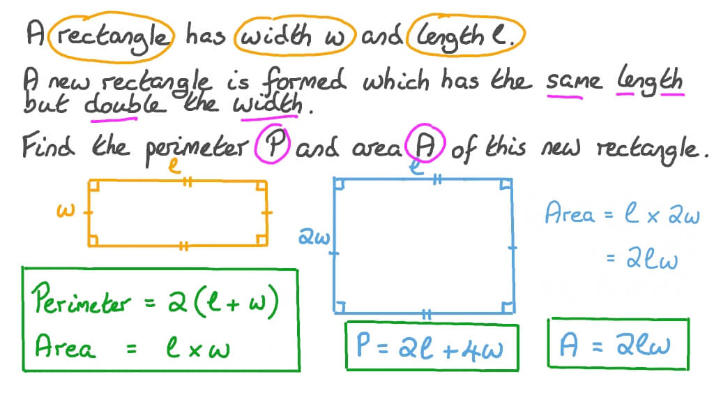 Writing Algebraic Expressions Involving Geometrical Formulas