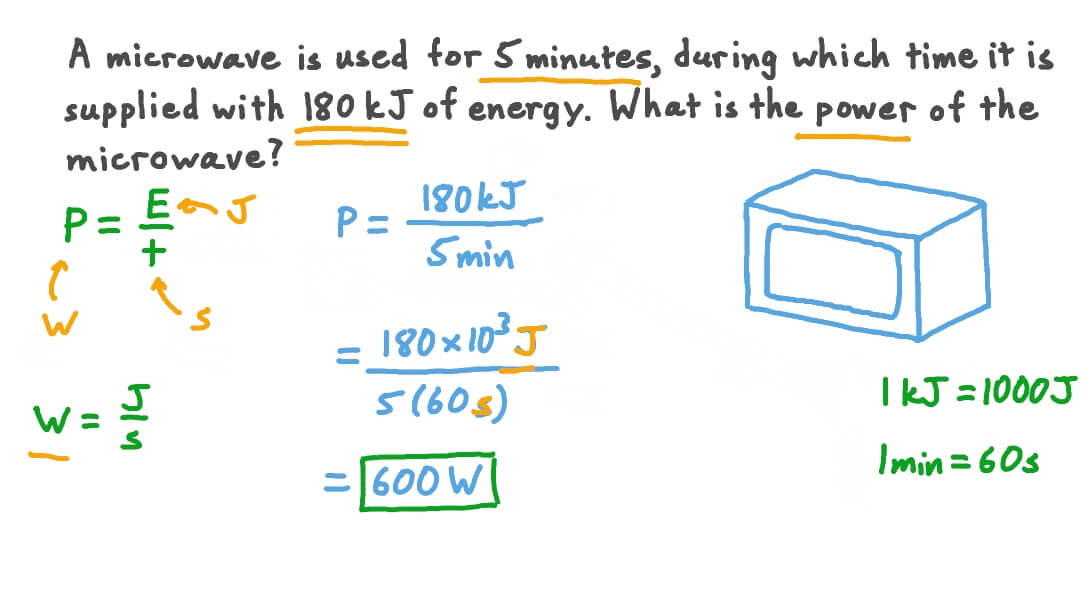 Question Video Finding the Power of an Electrical Appliance Nagwa