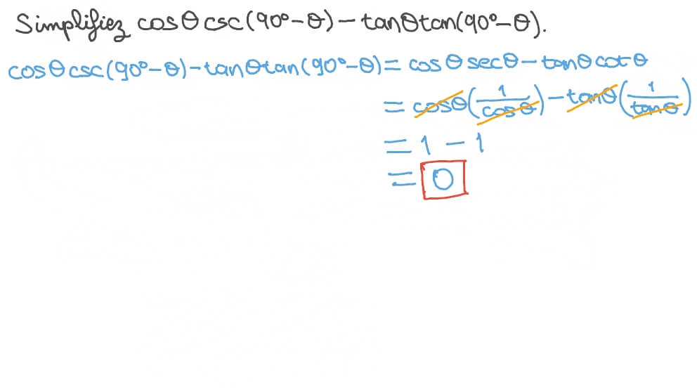 Simplifier une expression trigonométrique à l’aide d’identités de fonction