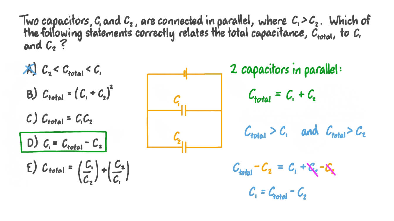 Question Video Determining Capacitance for Capacitors in Parallel Nagwa