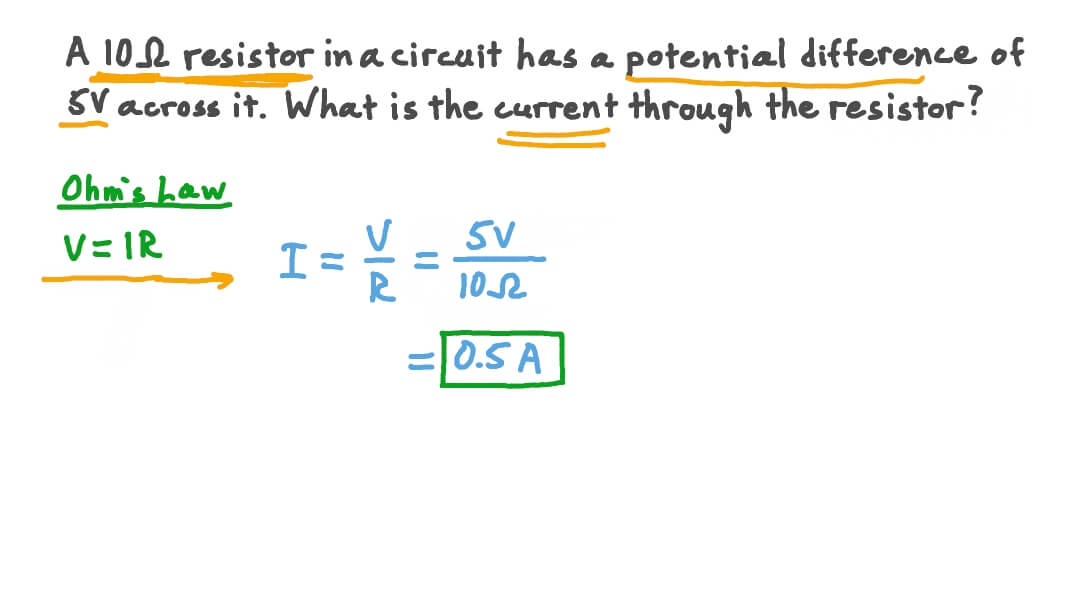 Using Ohm’s Law to Find the Current through a Resistor