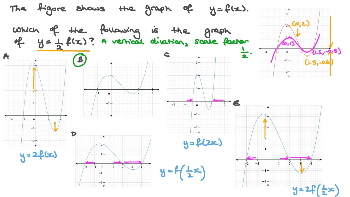 Horizontal And Vertical Graph Stretches And Compressions (video