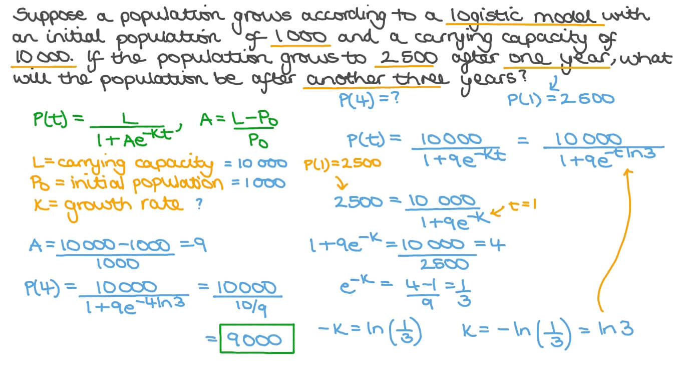 Question Video: Predicting a Population That Grows According to a ...
