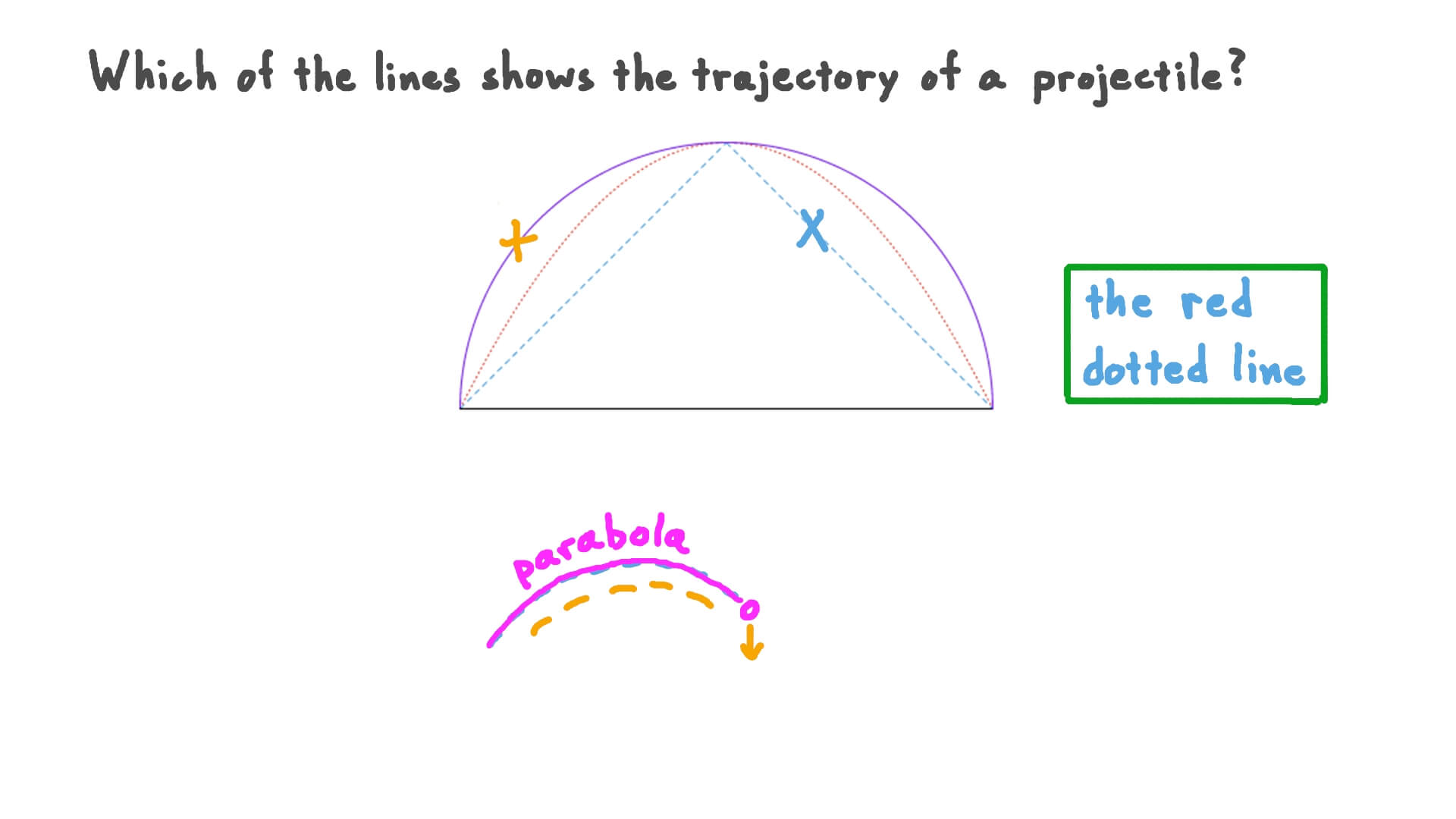 Identifying a Curve Which Demonstrates Projectile Motion