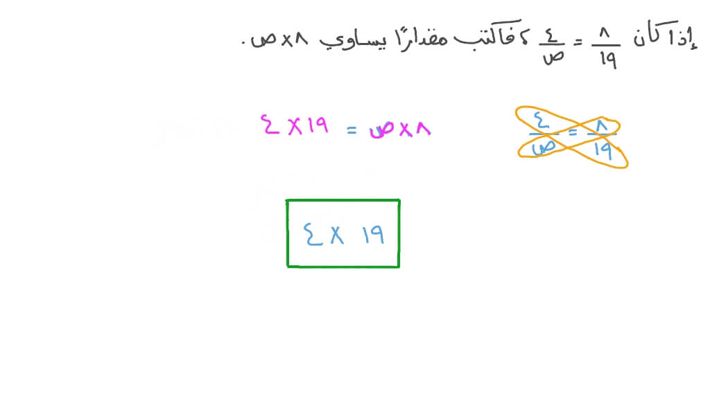 حل معادلات التناسب
