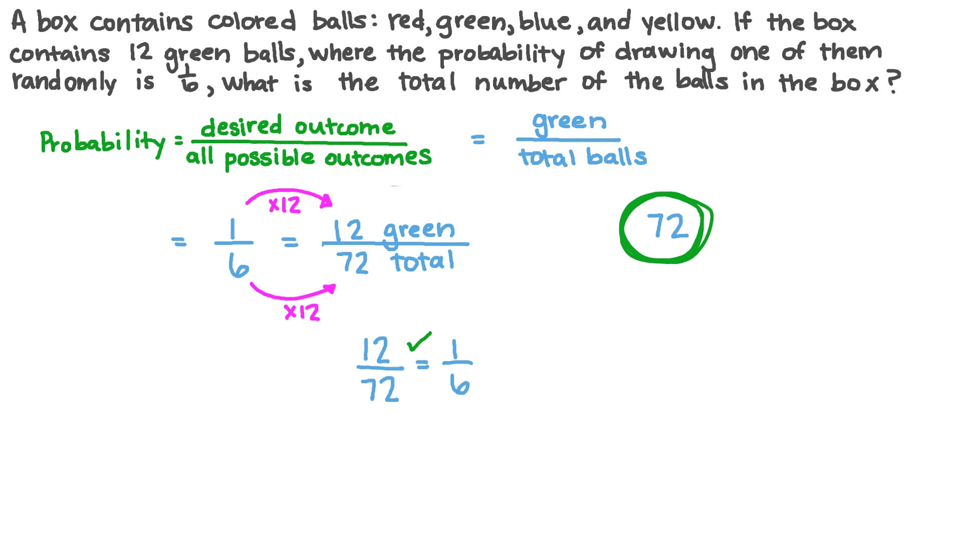 Question Video Using Probability to Solve Problems Nagwa