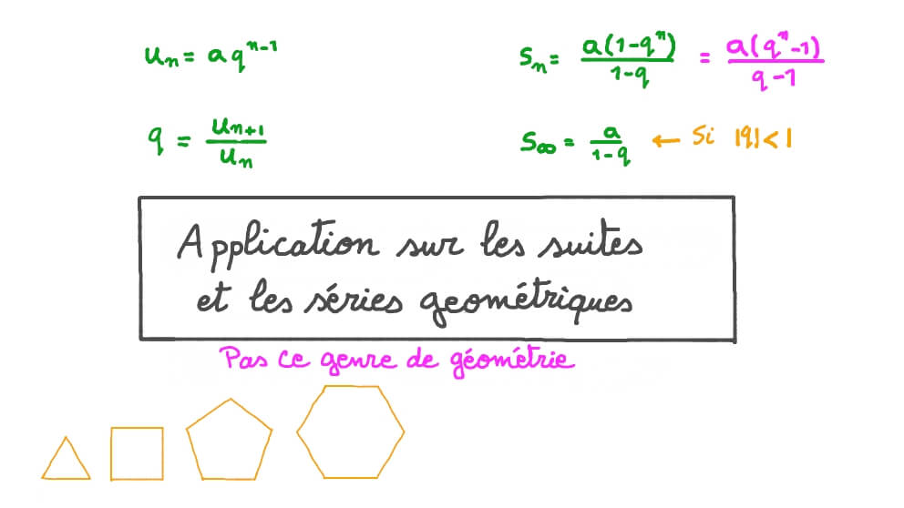 Formule Somme D Une Suite G om trique YJPFFR