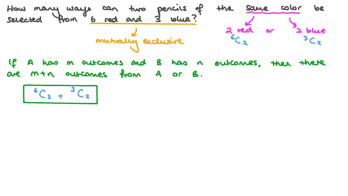 Finding Combinations Using the Addition Rule
