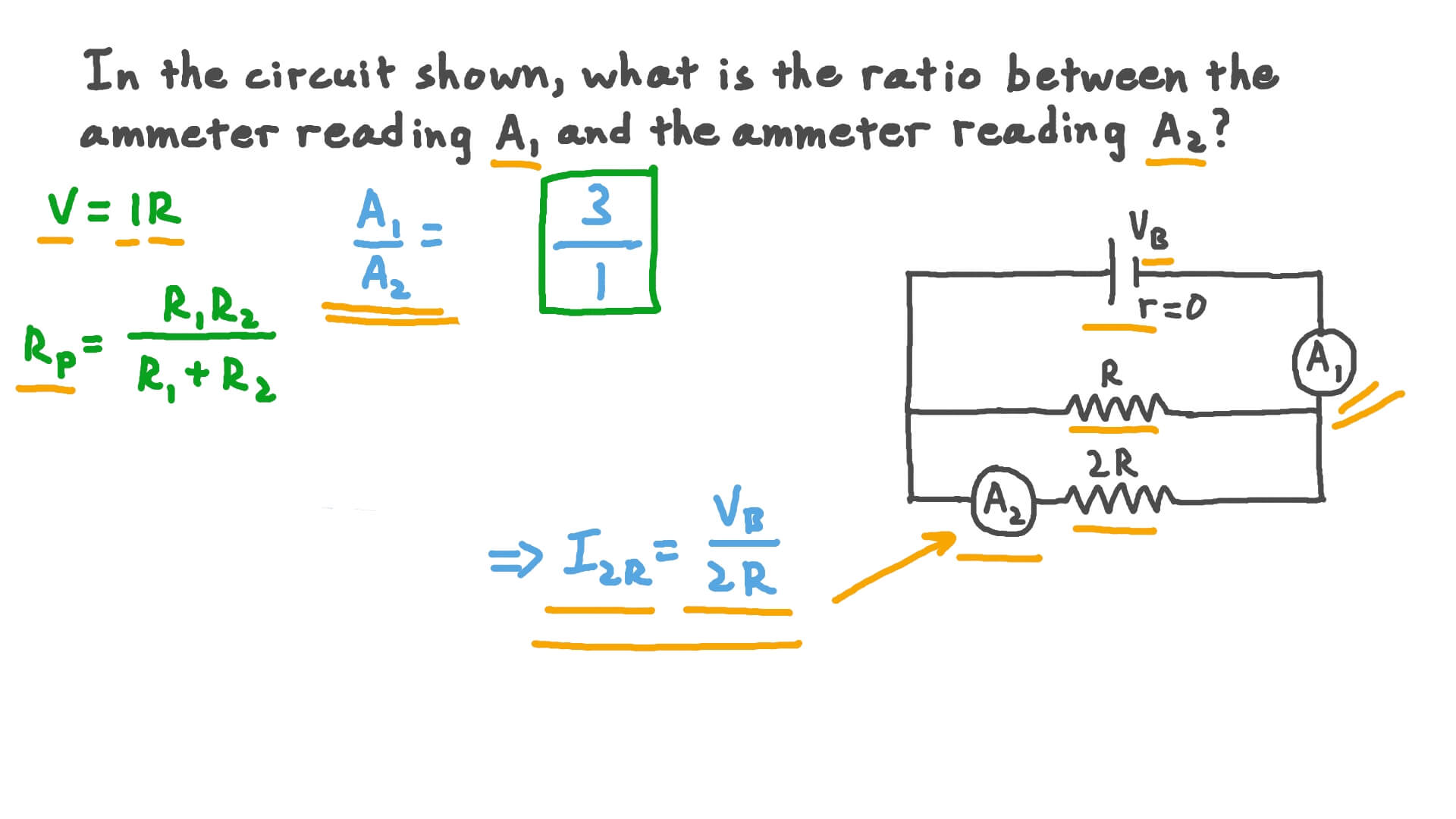 Video: Calculating the Current in Different Parts of a Parallel Circuit ...