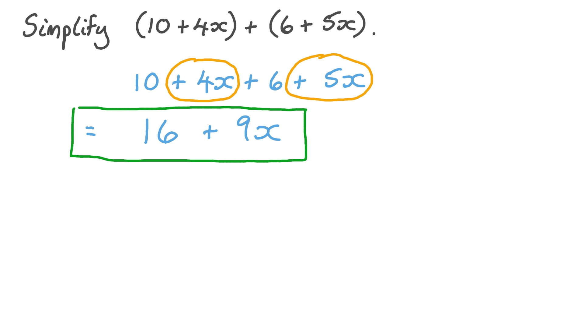 Simplifying Algebraic Expressions