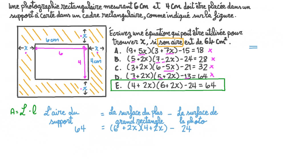 Créer des équations du second degré à une variable