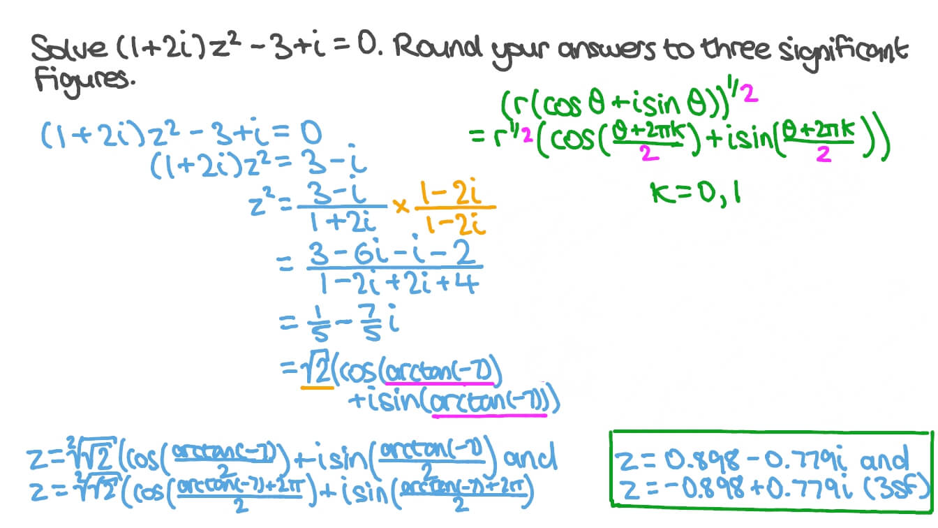 Solving Quadratic Equations with Complex Coefficients