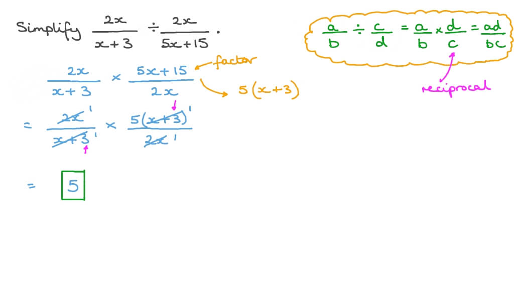 Dividing Algebraic Expressions