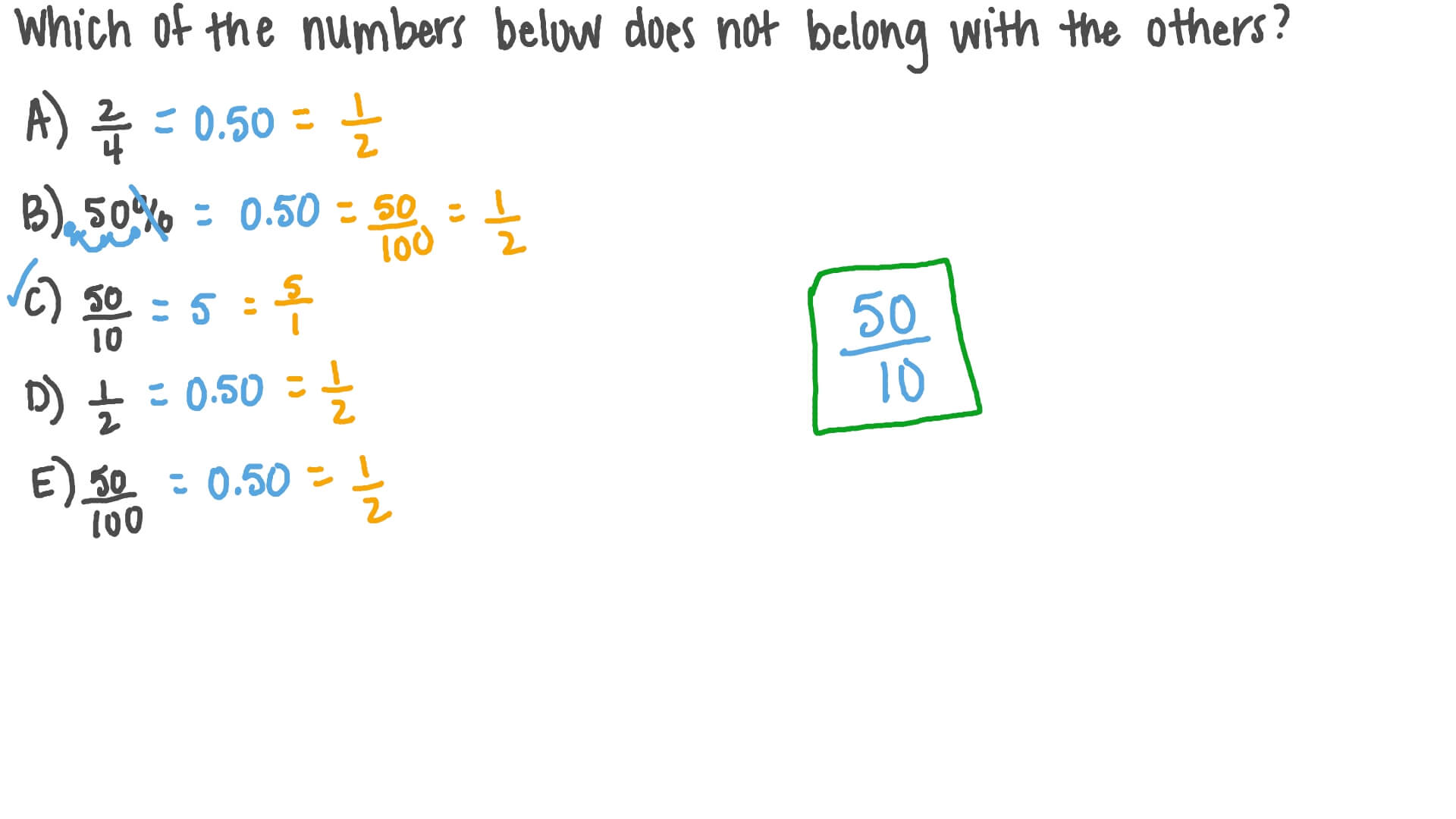 Recognizing Improper Fractions