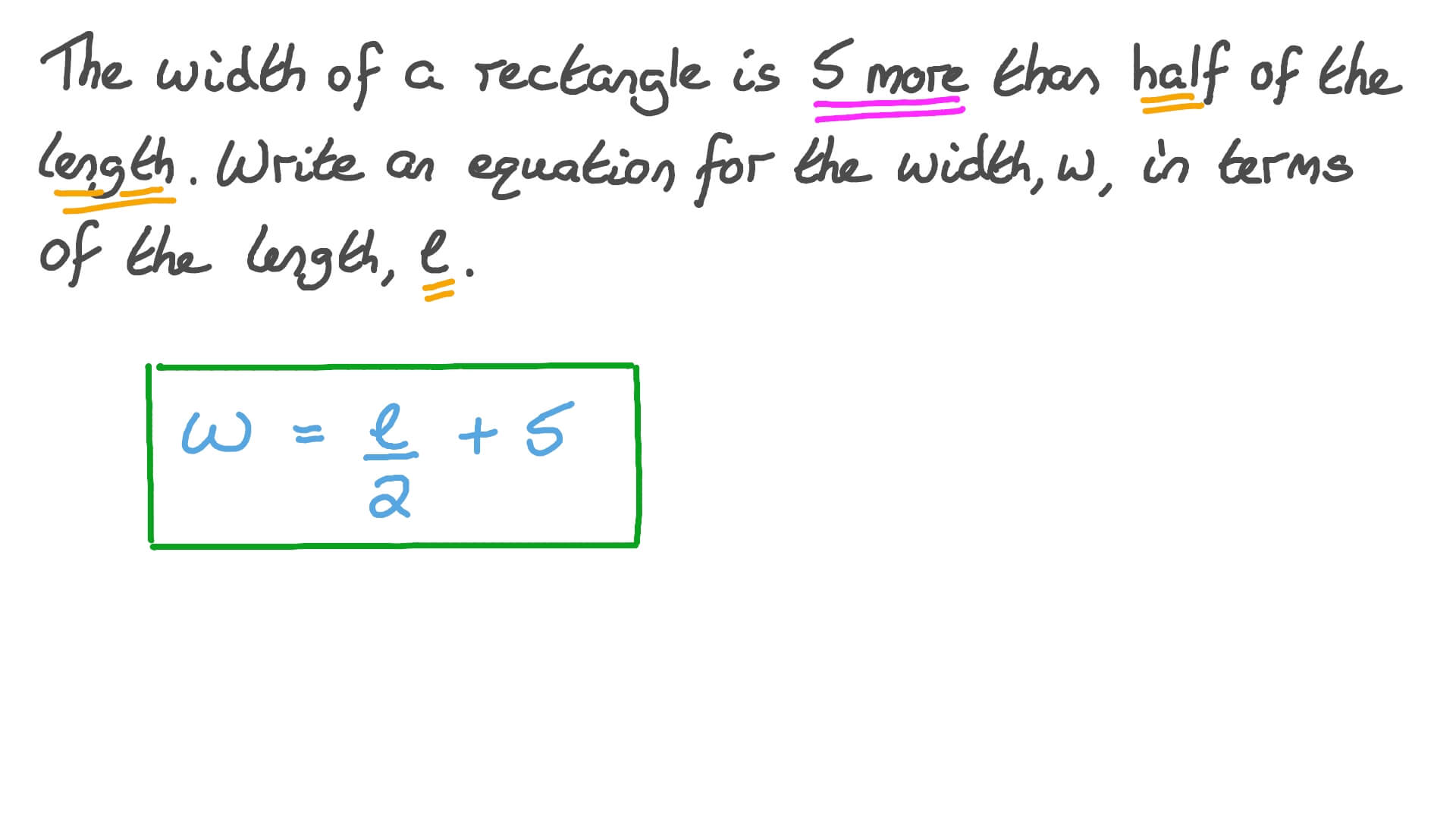 Forming Linear Equations in Two Variables