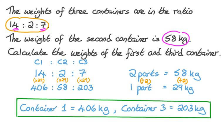 Lesson Ratio Among Three Numbers Nagwa