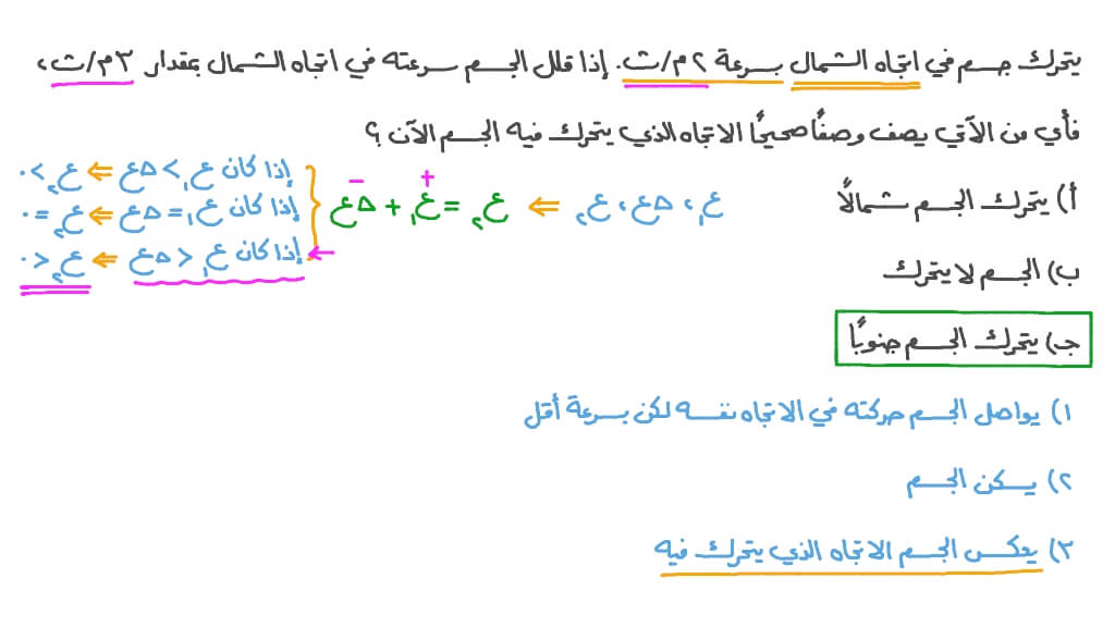 فهم التغيرات في السرعة