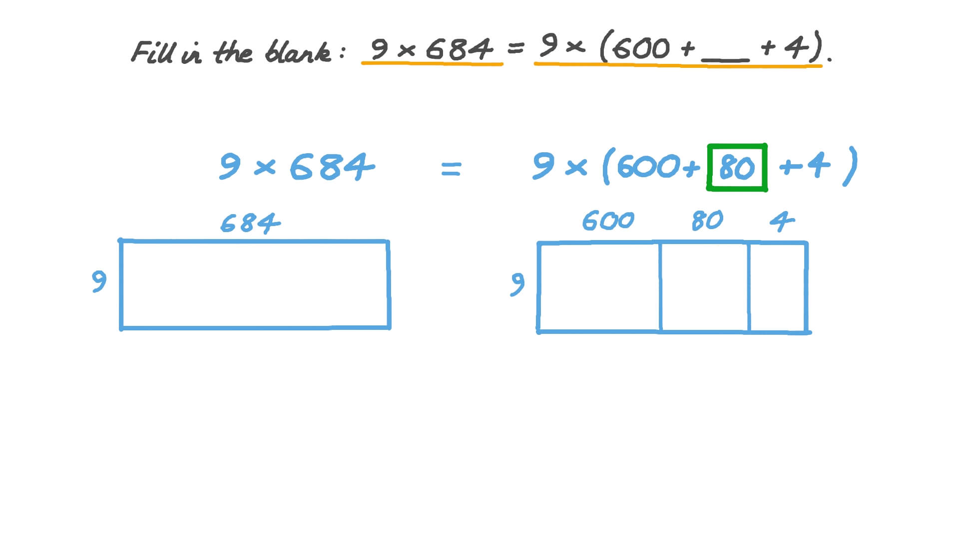 Multiplying a 3-Digit Number by a Single Digit Using Area Models