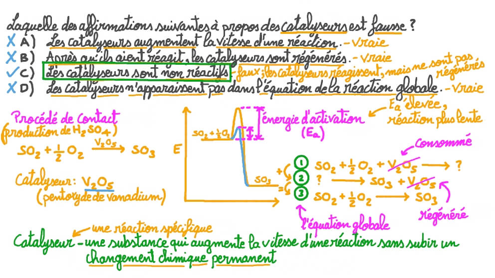 Décrire l’effet des catalyseurs sur les vitesses de réaction