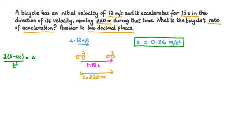 Lesson: Acceleration over Distance and Time | Nagwa