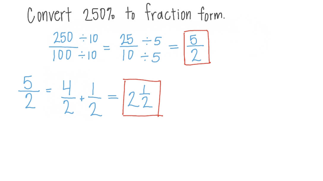 Question Video Writing A Percent As A Fraction Nagwa
